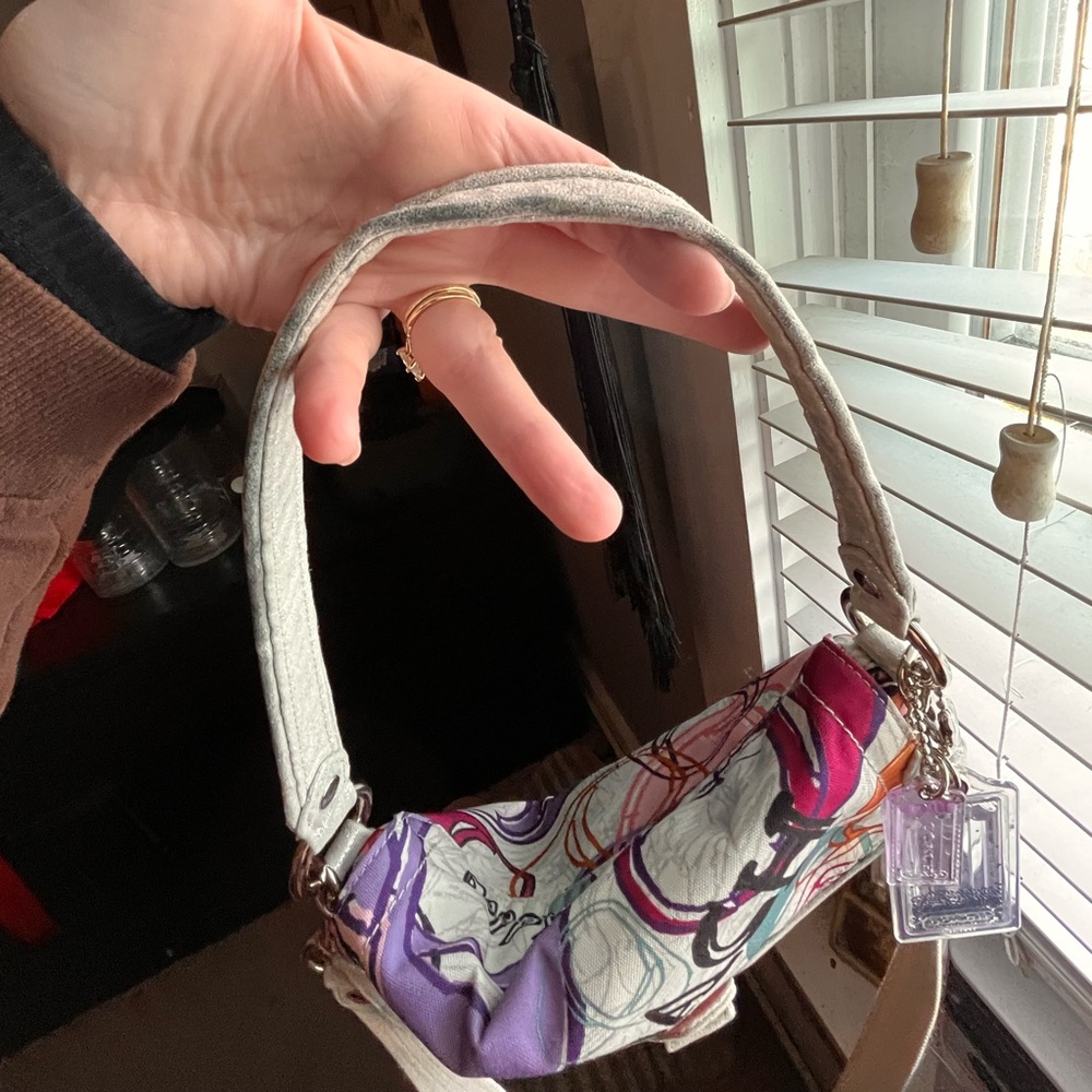 Coach Layla Poppy Metallic Hobo Crossbody - Picture 7 of 9